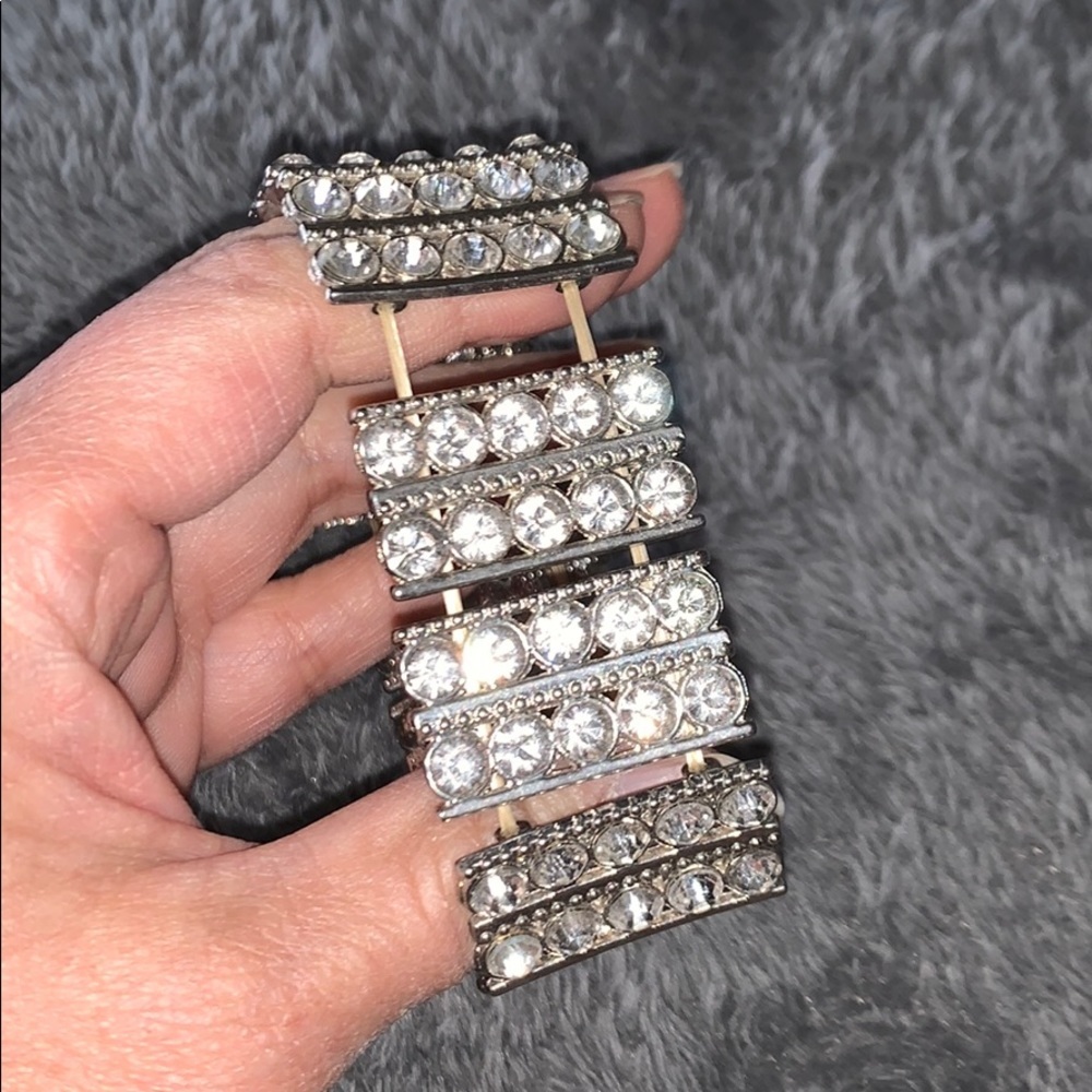 💍 Stretch Rhinestone Wide Bracelet - Picture 4 of 4